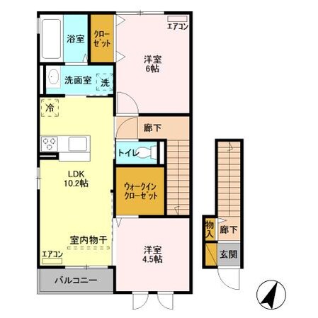 ヴァンヴェール（高崎市東貝沢町）の物件間取画像